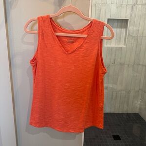 Chico's Orange Sleeveless Tee with Relaxed Fit